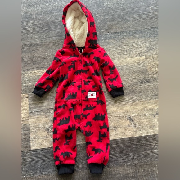 5 for $20 Carter's Fleece Hoodie Jumper Long Sleeve‎ Zipper One Piece 9 months - Picture 2 of 4